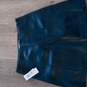 Wilfred Green Mini Faux Leather Skirt Casual